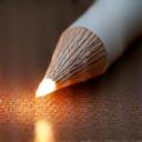 Stylized icon representing classic art tools or traditional knowledge