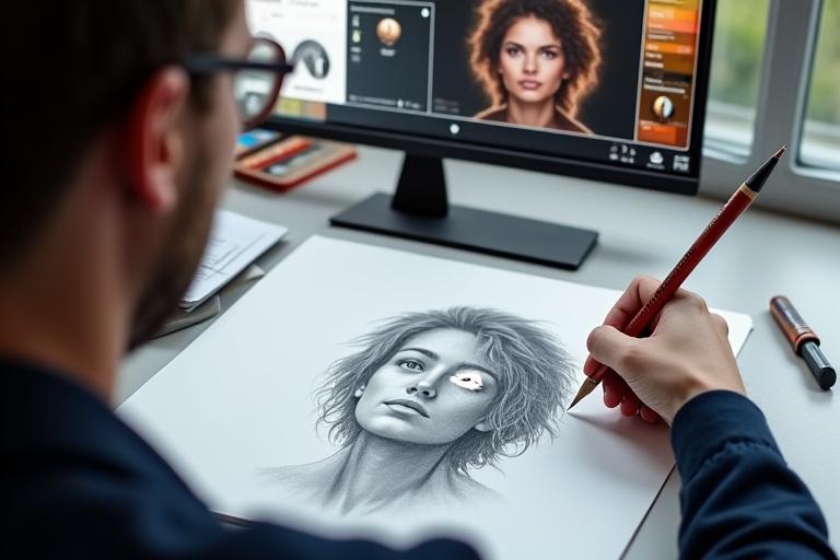 AI reference generation tools for portrait artists and digital color palette exploration