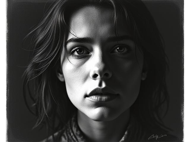 Dramatic chiaroscuro pencil portrait illustrating strong contrasts and expressive shadows under a single light source.
