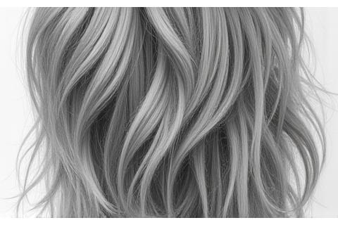 Extreme close-up pencil drawing of individual strands of human hair, demonstrating lifelike movement and texture.