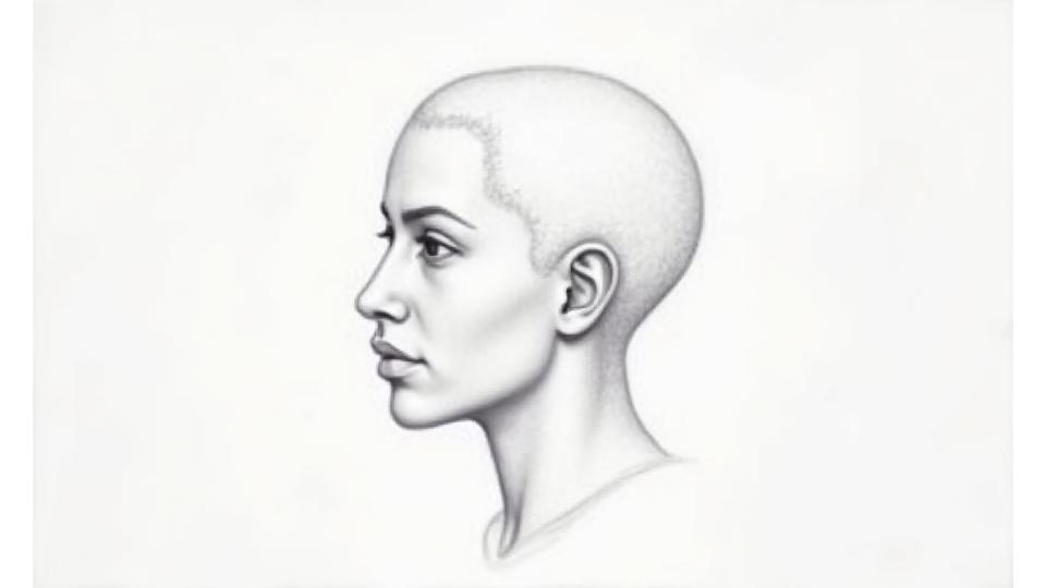 A pencil portrait at an early stage, showing basic shading applied to facial features, indicating an understanding of tone and form without fine details.