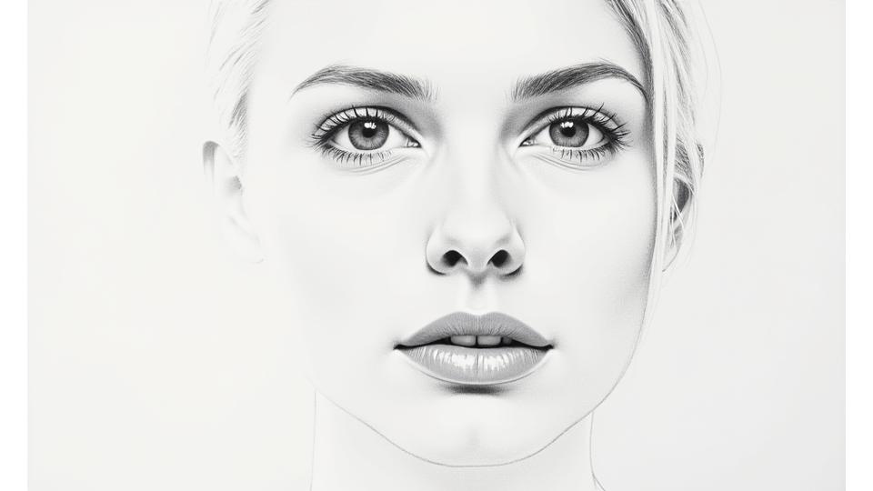 A more refined pencil portrait showing detailed facial features, clear expressive eyes, and nuanced shading, indicative of 6 months of dedicated practice.